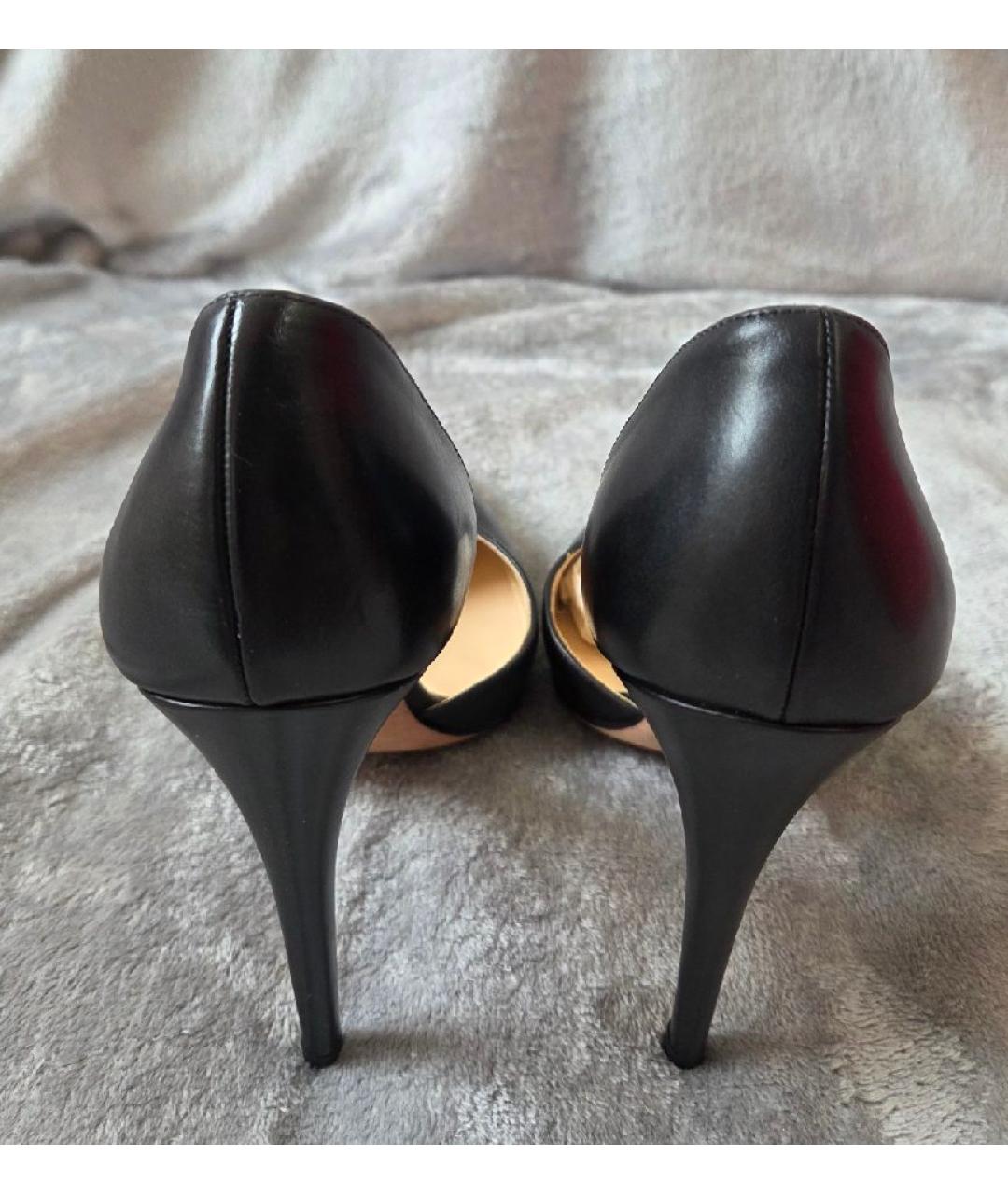 PRADA Черные кожаные туфли, фото 4