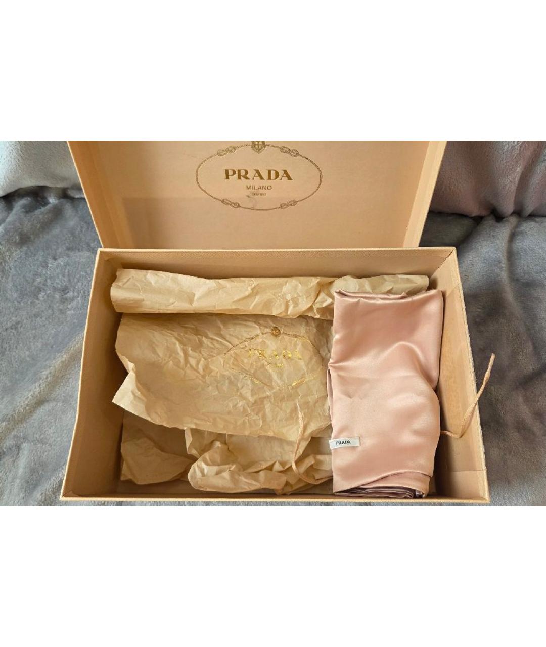 PRADA Черные кожаные туфли, фото 5