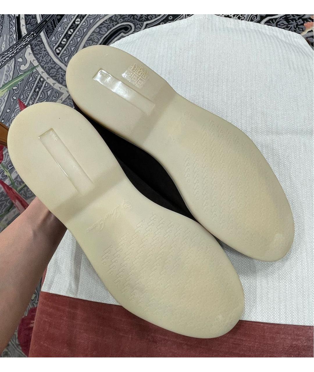 LORO PIANA Коричневые замшевые лоферы, фото 4