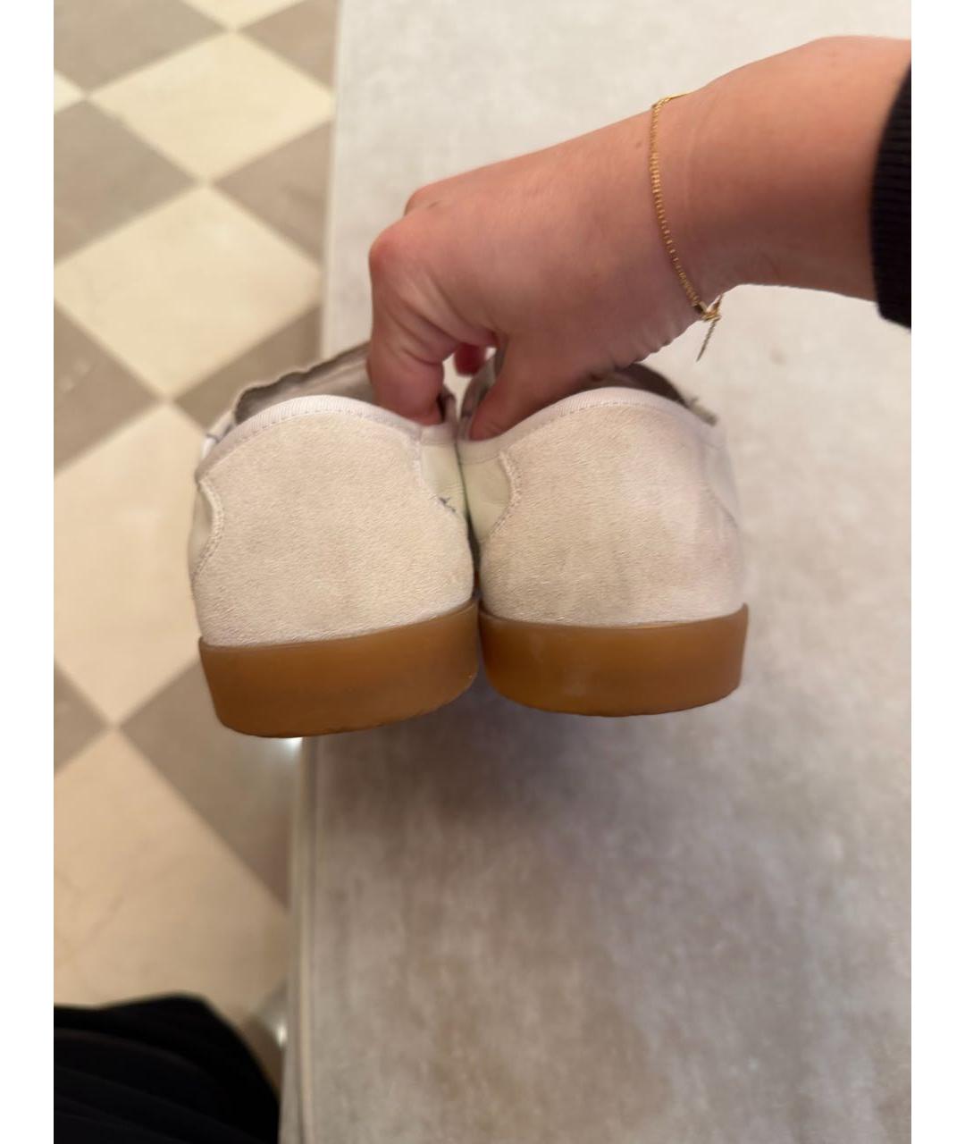 CHANEL Белые кожаные кроссовки, фото 4