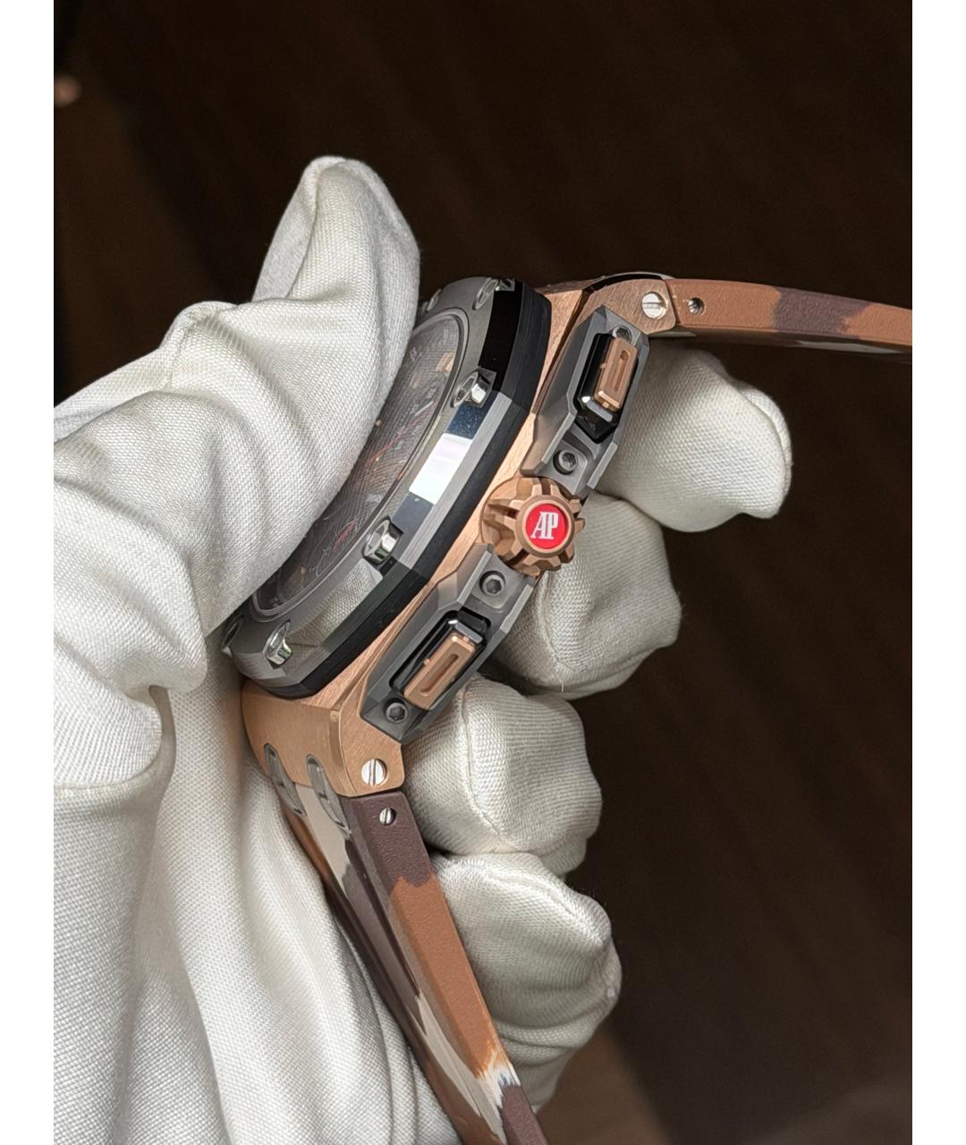 Audemars Piguet Серые часы из розового золота, фото 5