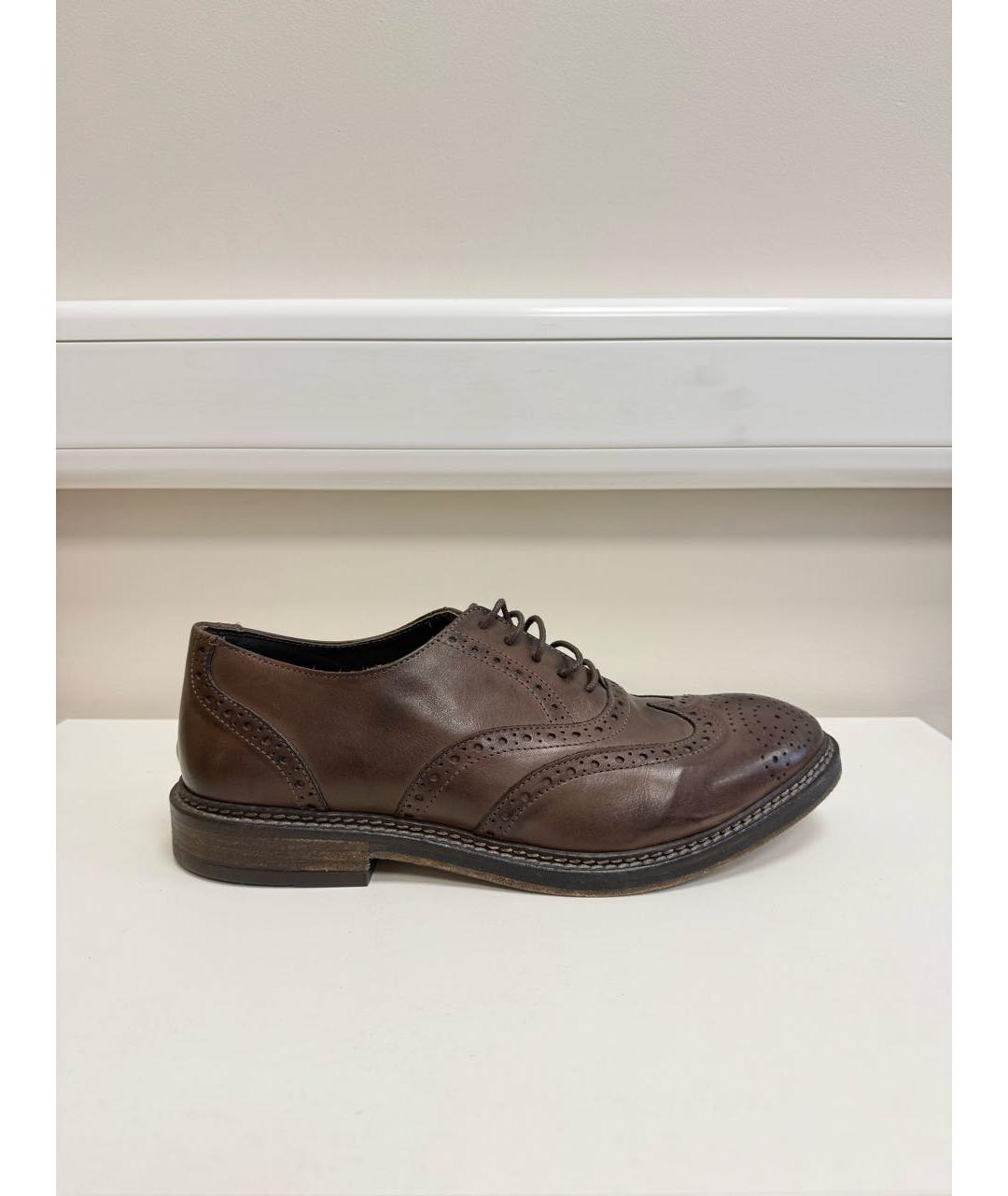 DANIELE ALESSANDRINI Коричневые кожаные туфли, фото 7