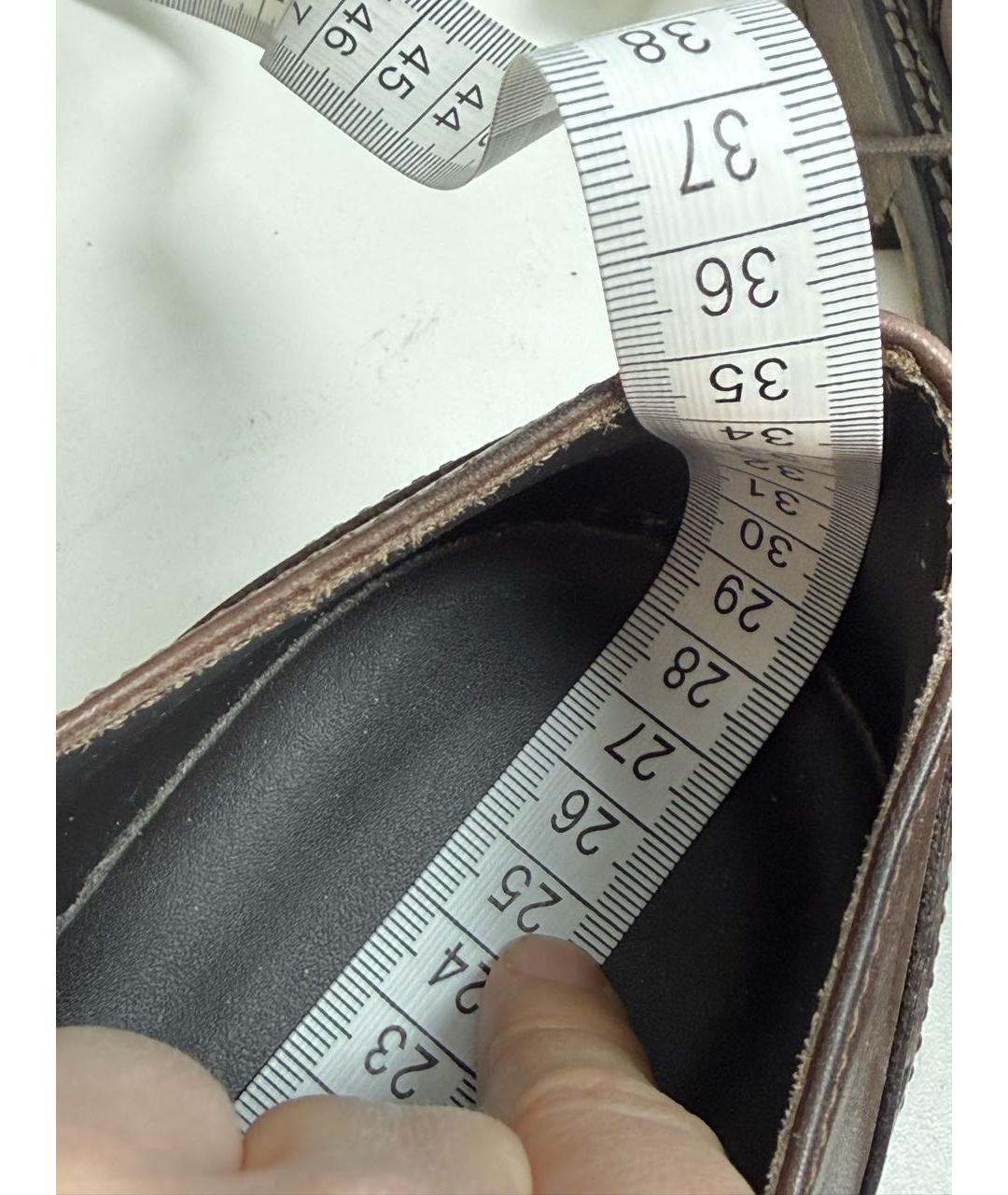 DANIELE ALESSANDRINI Коричневые кожаные туфли, фото 6