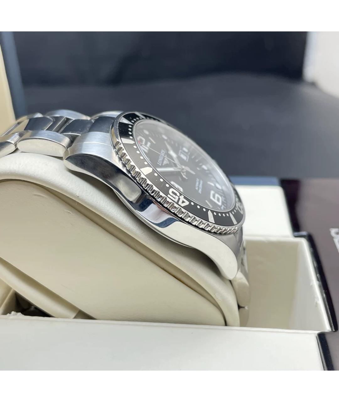 ROLEX Черные металлические часы, фото 4