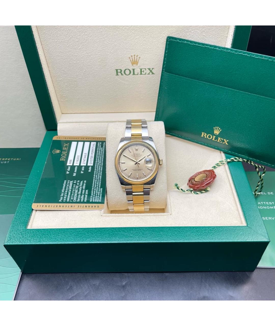 ROLEX Желтые часы из желтого золота, фото 9