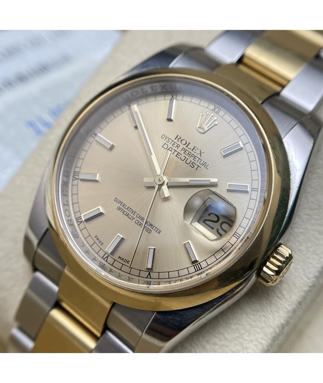 ROLEX Желтые часы из желтого золота, фото 2