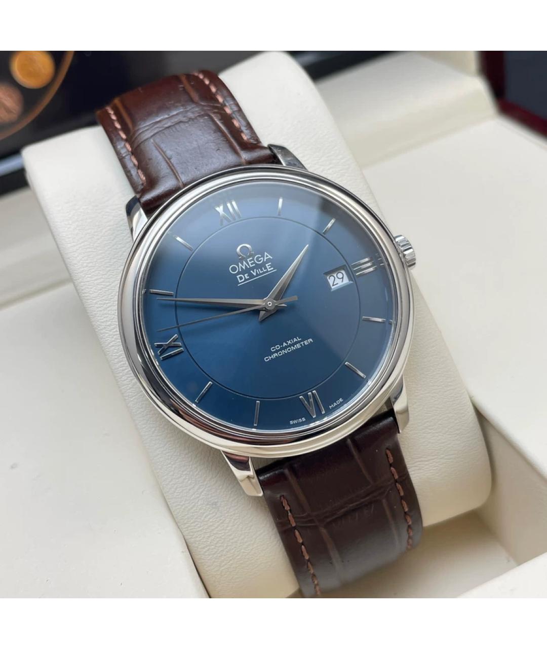 OMEGA Синие металлические часы, фото 3