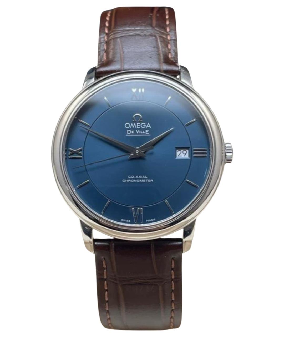 OMEGA Синие металлические часы, фото 1