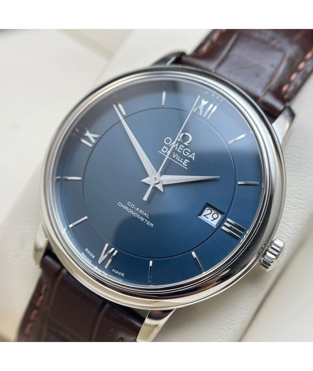 OMEGA Синие металлические часы, фото 2