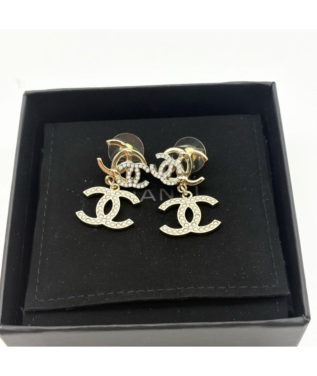 CHANEL Золотые серьги, фото 2