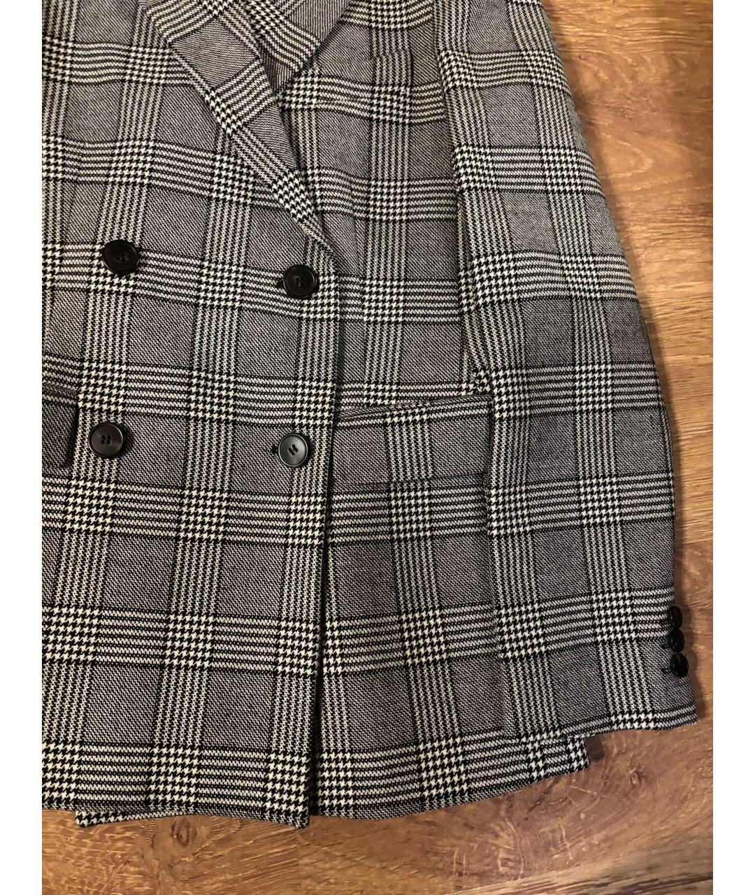 WEEKEND MAX MARA Серый шерстяной жакет/пиджак, фото 3