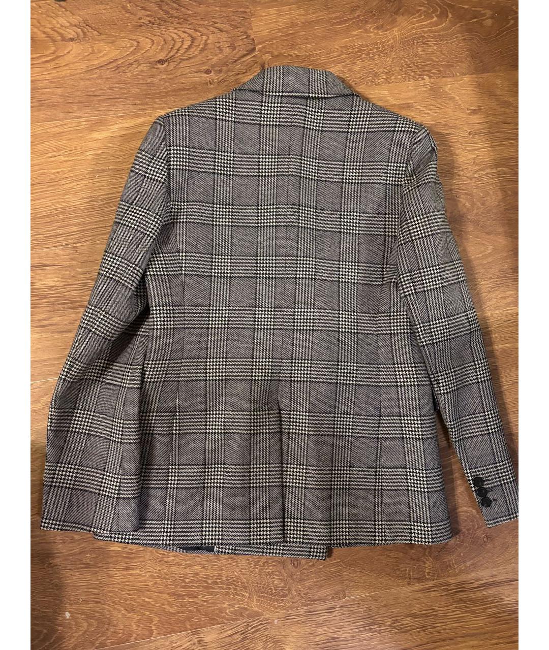 WEEKEND MAX MARA Серый шерстяной жакет/пиджак, фото 4