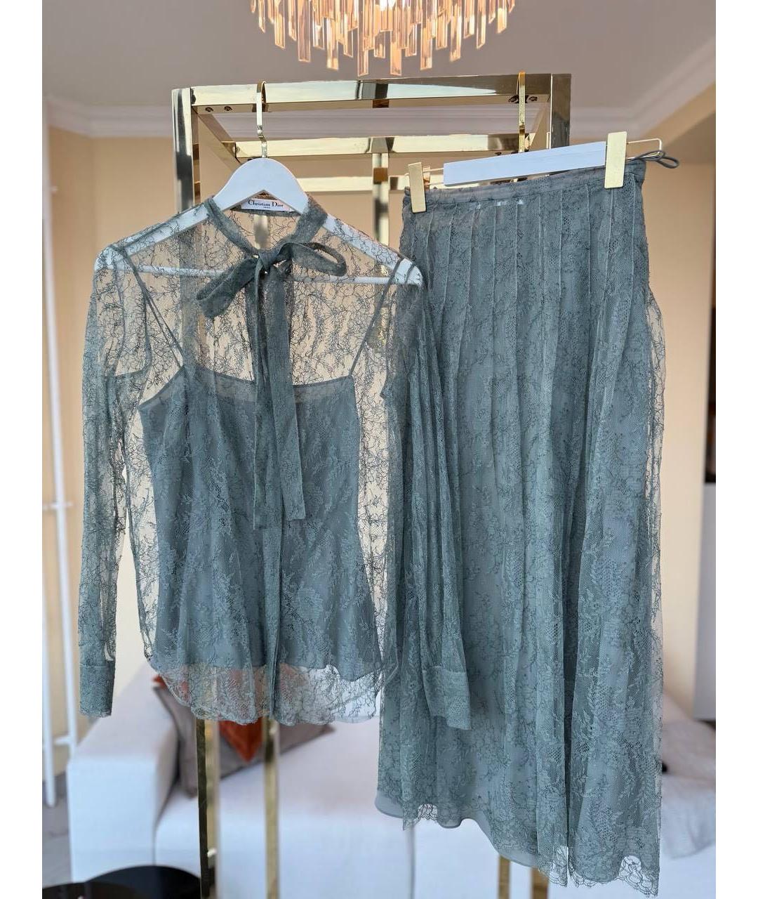 CHRISTIAN DIOR Синий костюм с юбками, фото 5