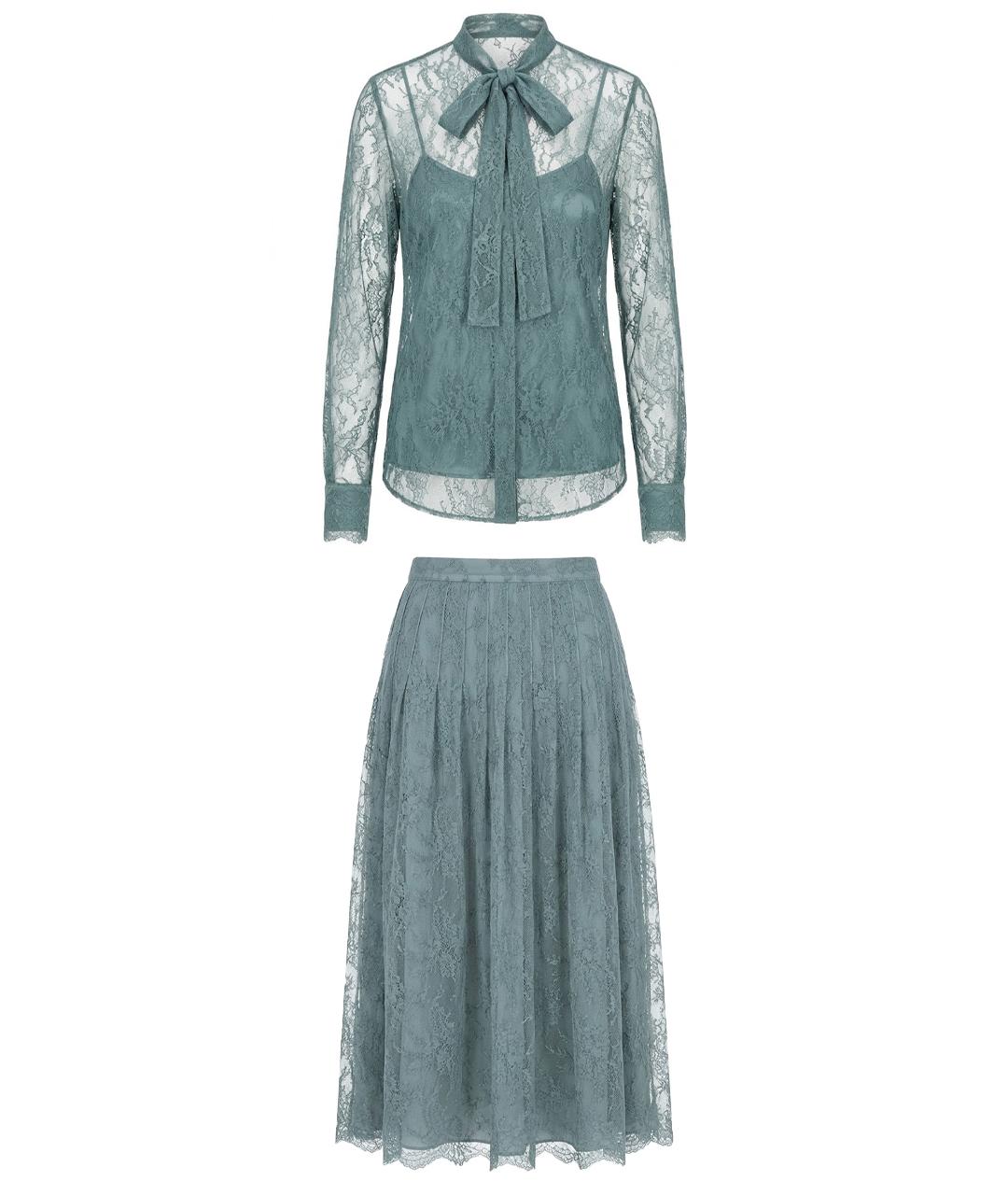 CHRISTIAN DIOR Синий костюм с юбками, фото 1