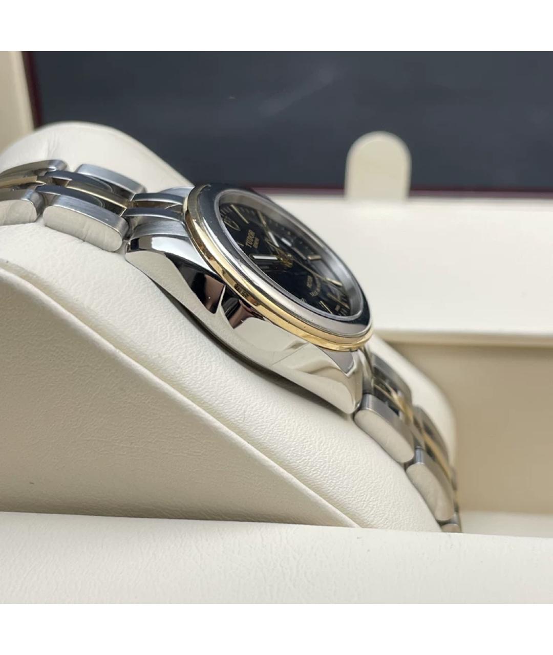 TUDOR Черные часы из желтого золота, фото 6