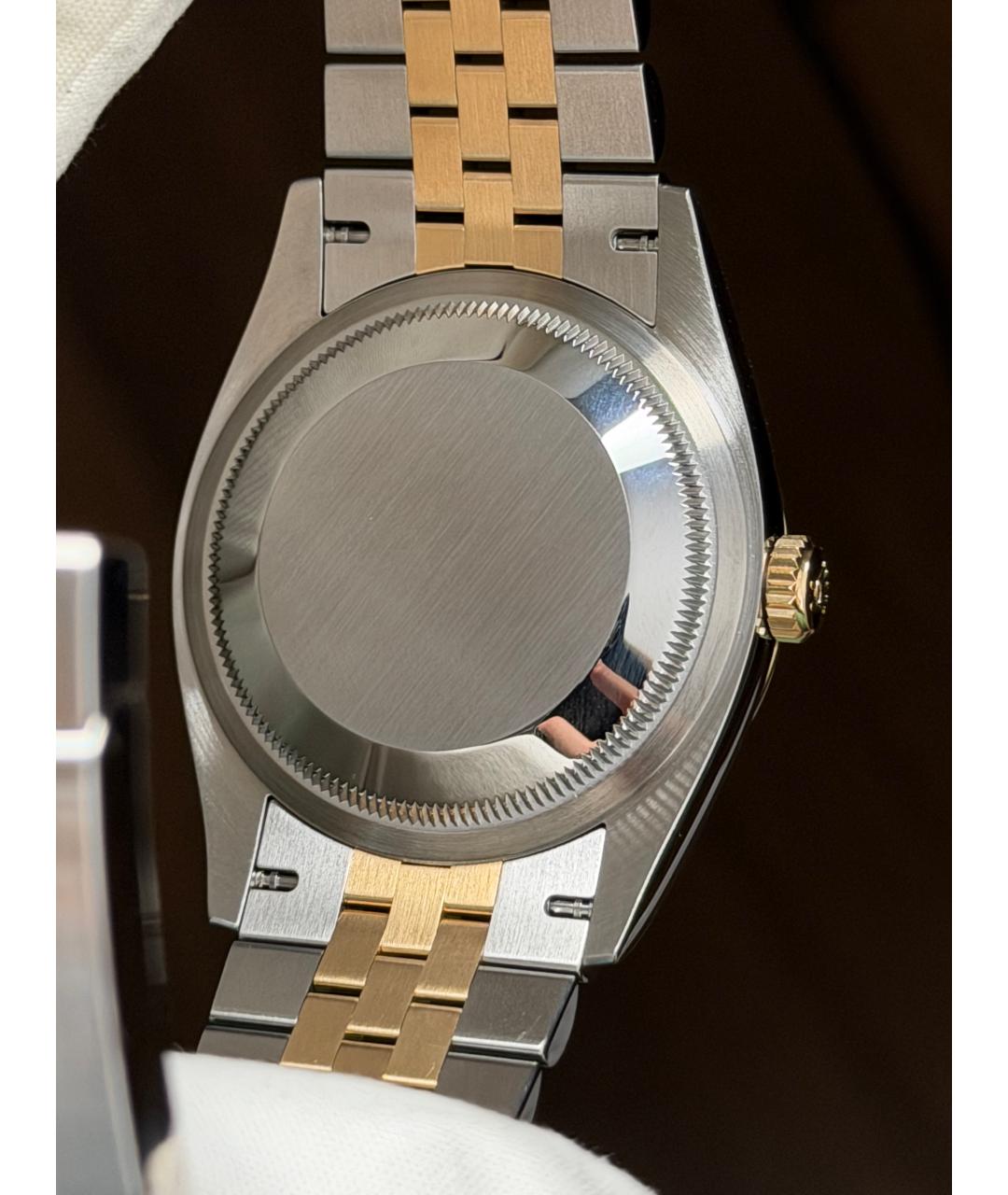 ROLEX Зеленые часы из желтого золота, фото 6