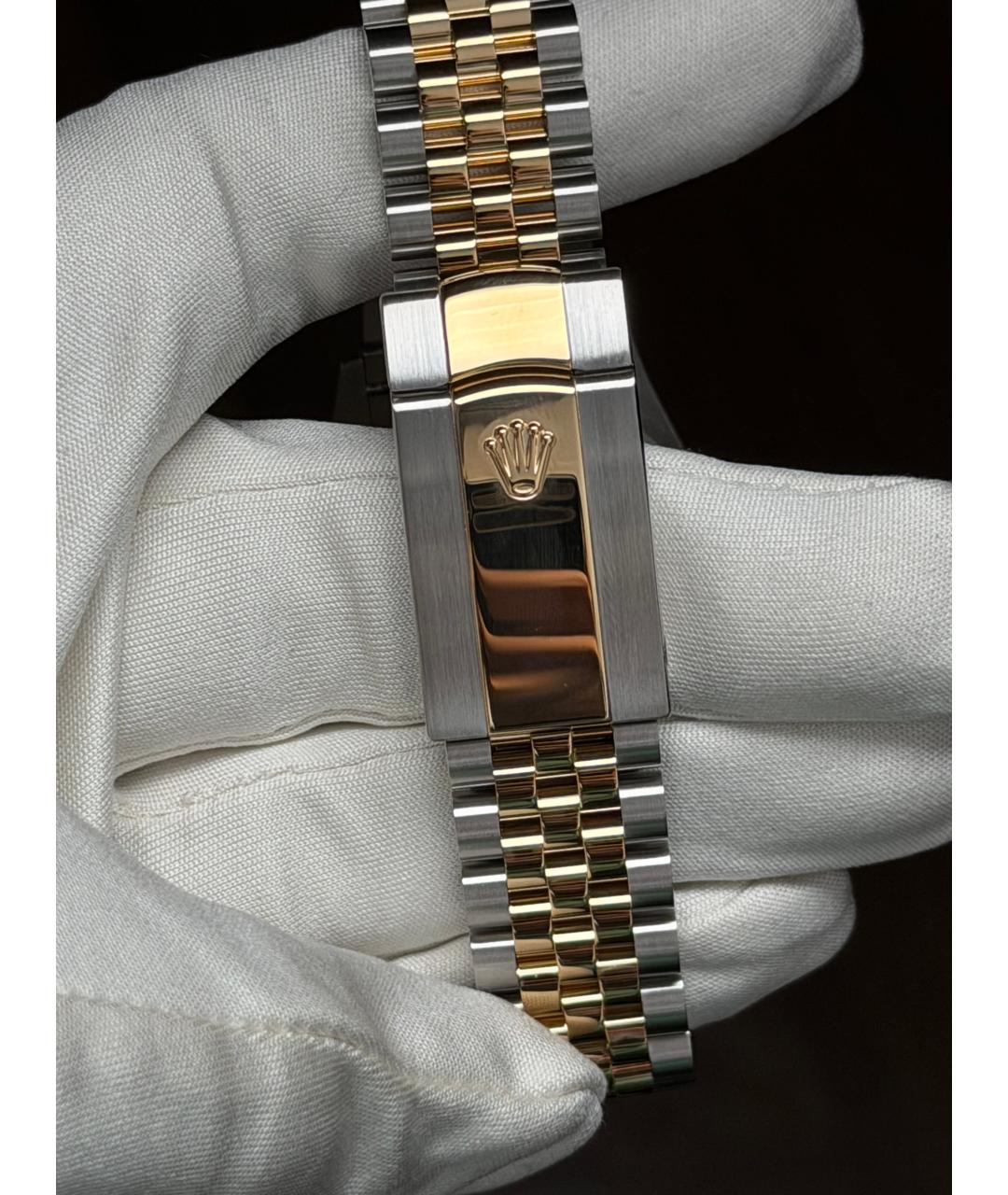 ROLEX Зеленые часы из желтого золота, фото 7