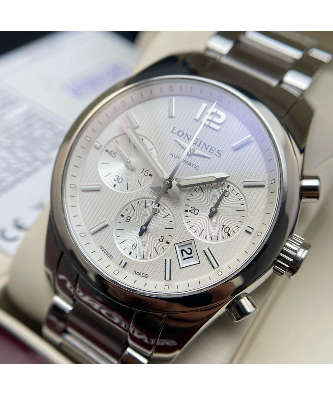 LONGINES Серебряные металлические часы, фото 3