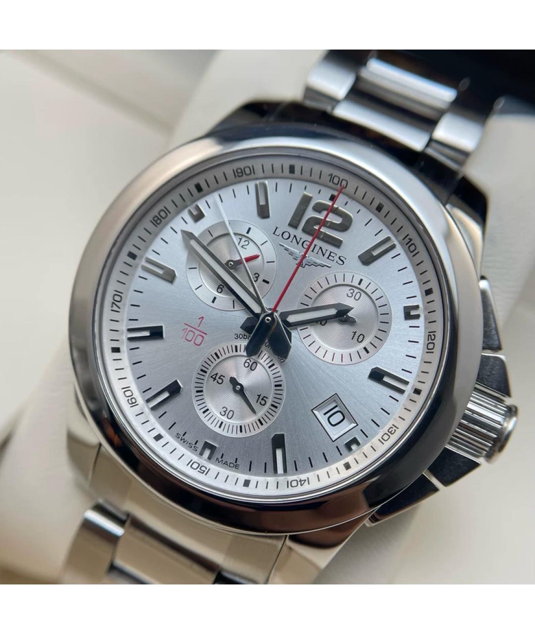 LONGINES Серебряные металлические часы, фото 2