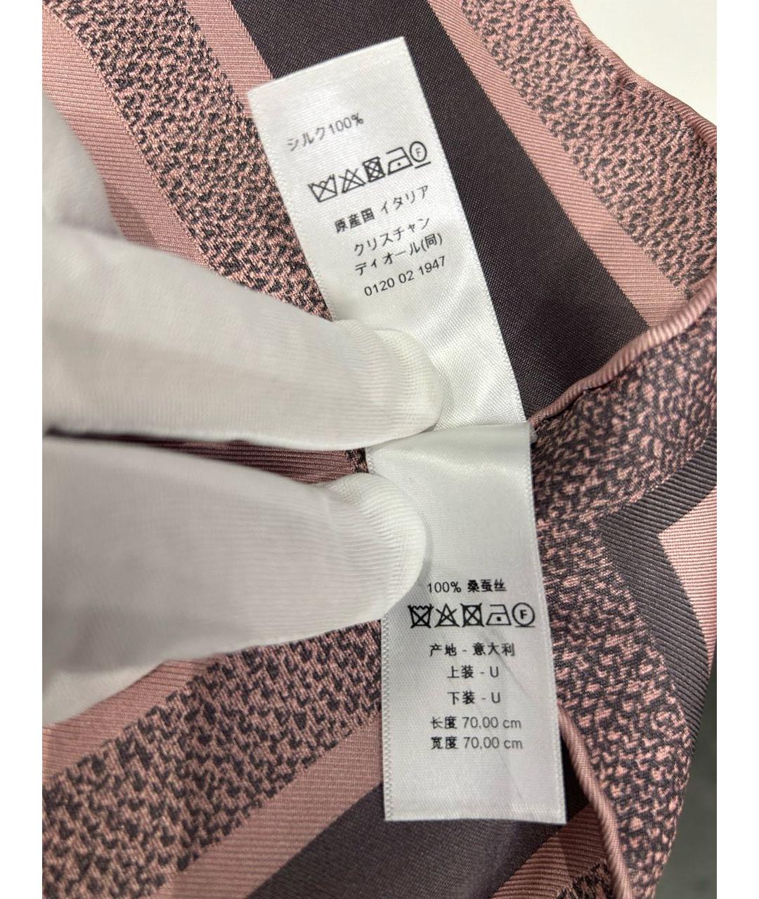 CHRISTIAN DIOR Мульти шелковый платок, фото 8