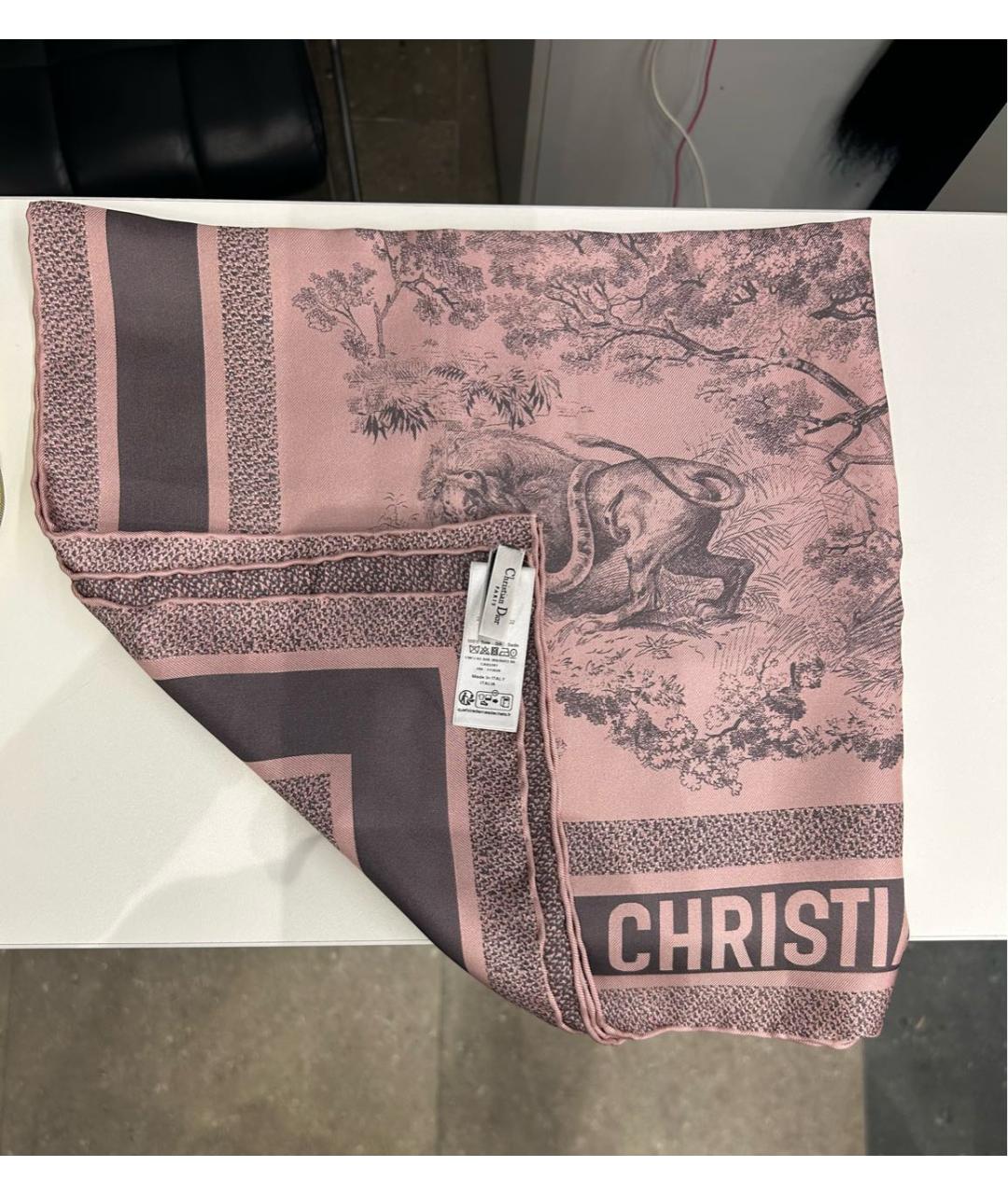 CHRISTIAN DIOR Мульти шелковый платок, фото 3
