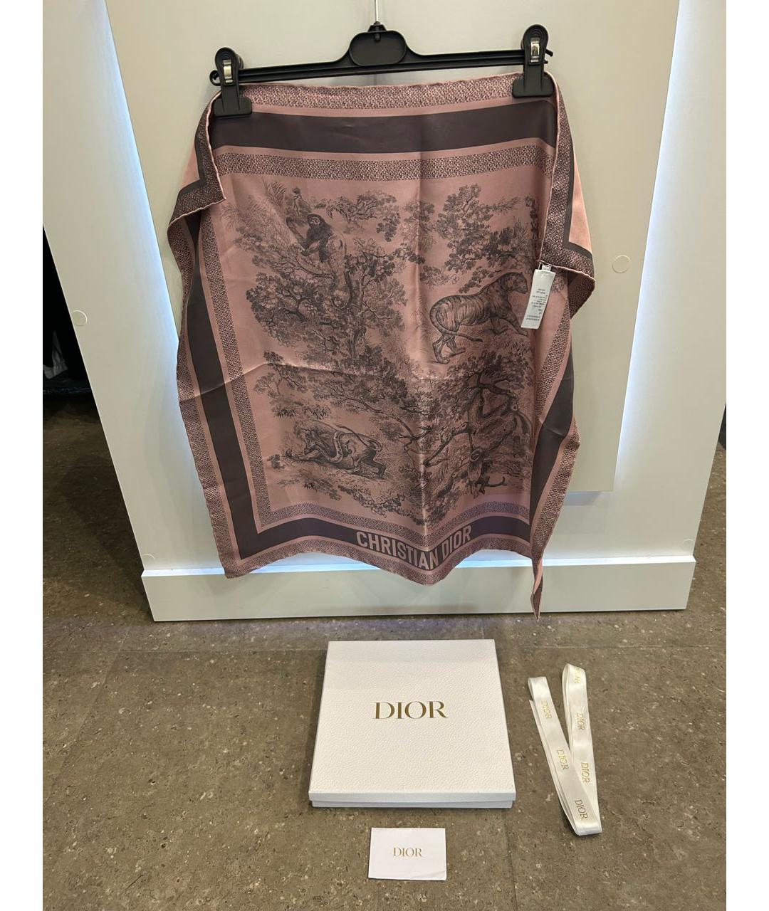 CHRISTIAN DIOR Мульти шелковый платок, фото 9