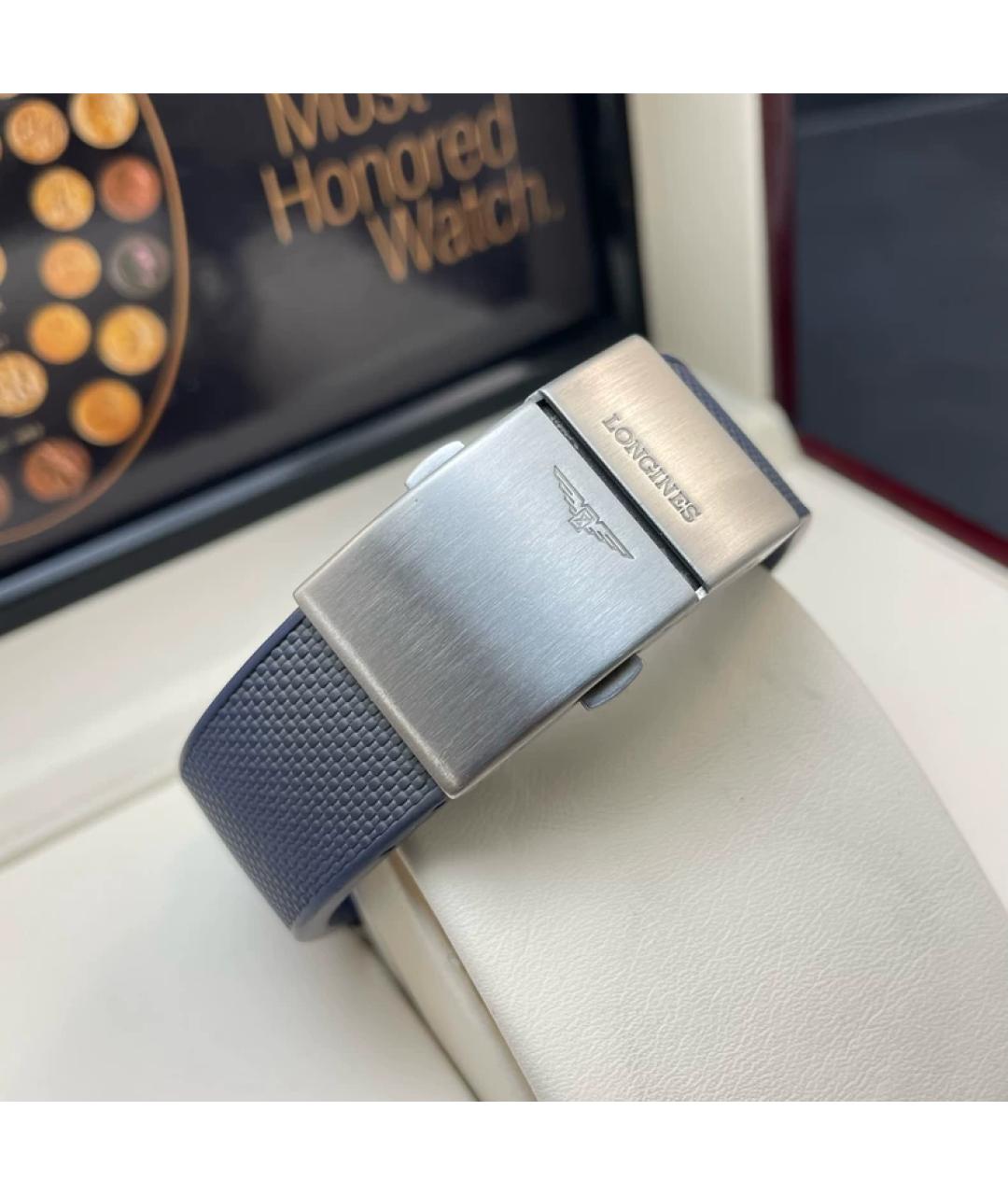 LONGINES Синие металлические часы, фото 8