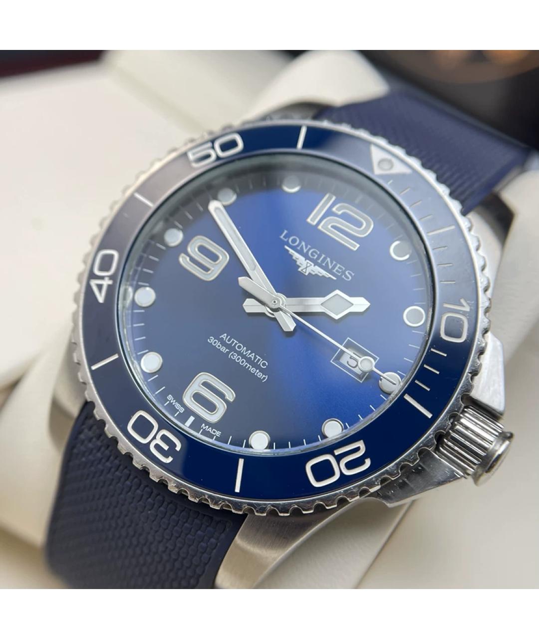 LONGINES Синие металлические часы, фото 2