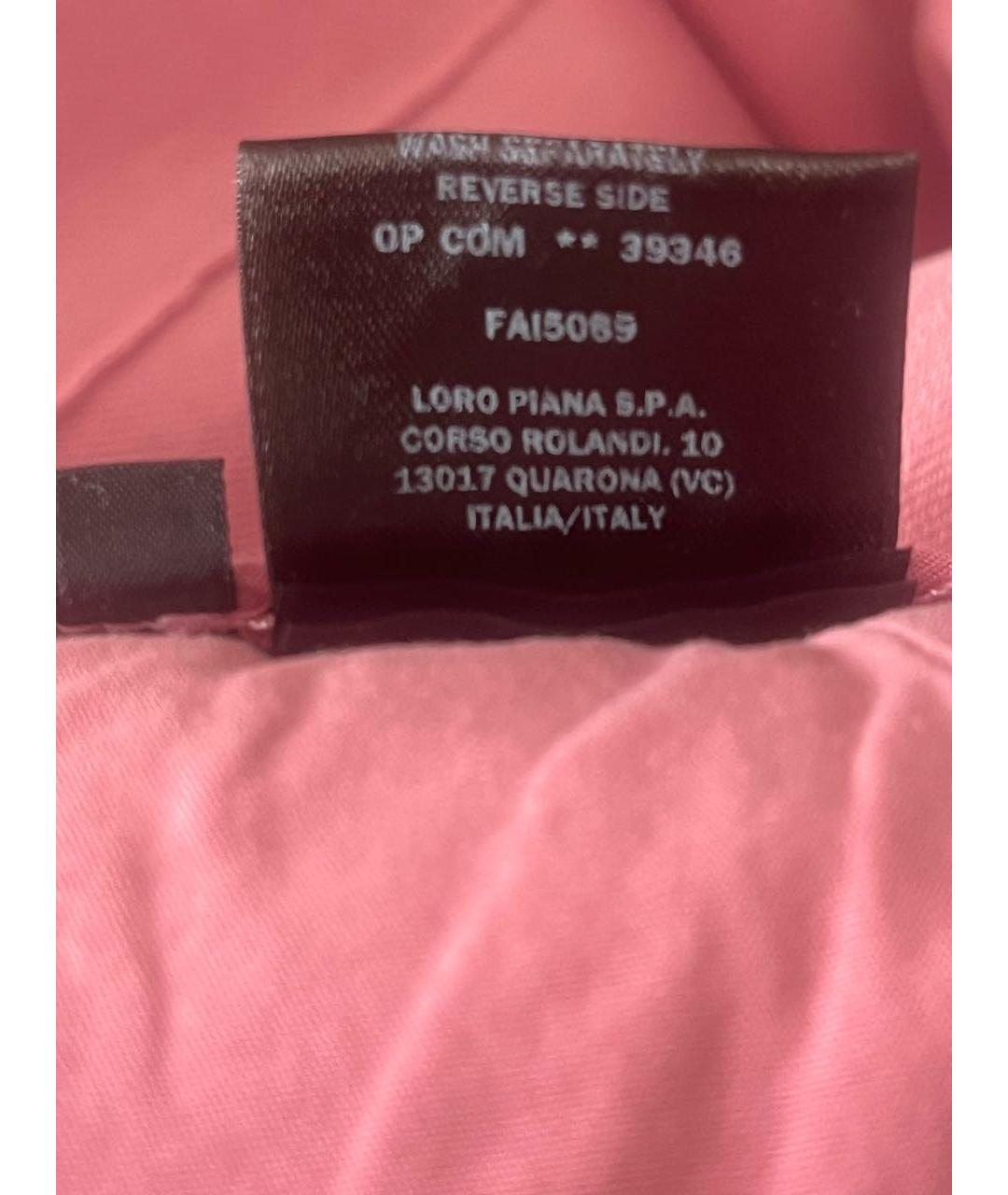 LORO PIANA Розовые хлопковые брюки узкие, фото 5