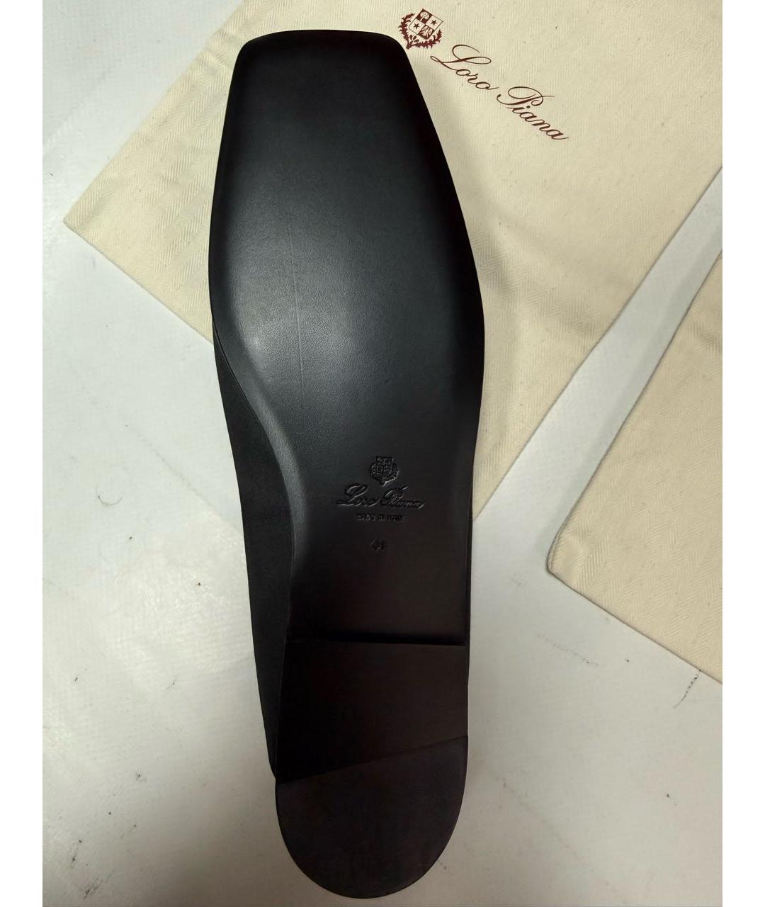 LORO PIANA Черные мюли, фото 4