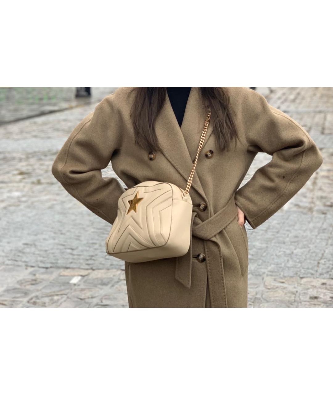 STELLA MCCARTNEY Бежевая сумка через плечо из искусственной кожи, фото 6