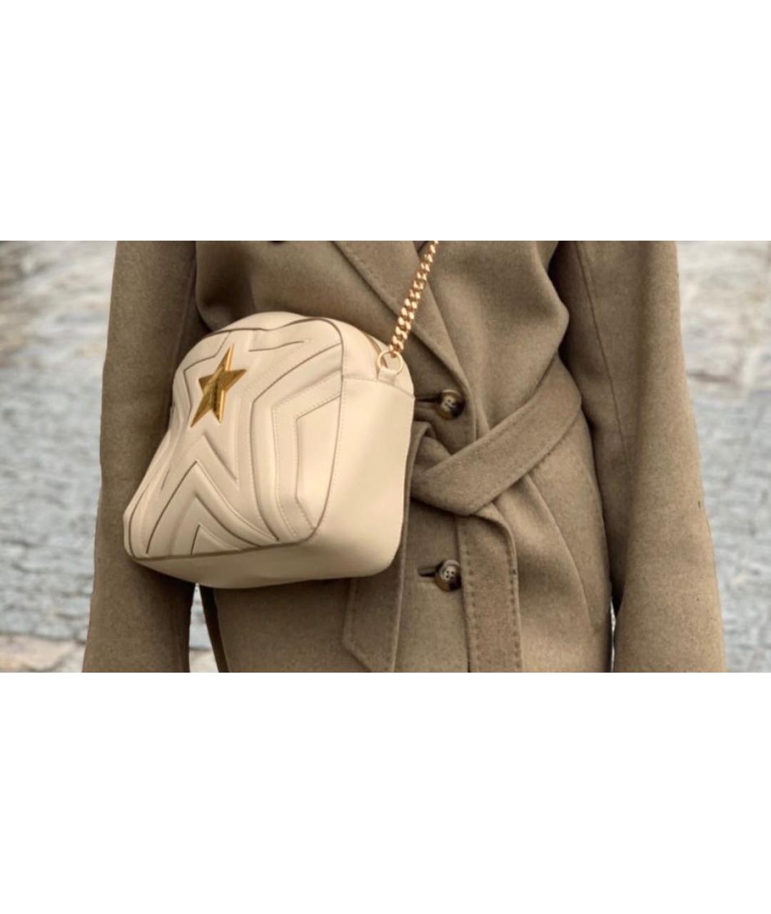 STELLA MCCARTNEY Бежевая сумка через плечо из искусственной кожи, фото 5