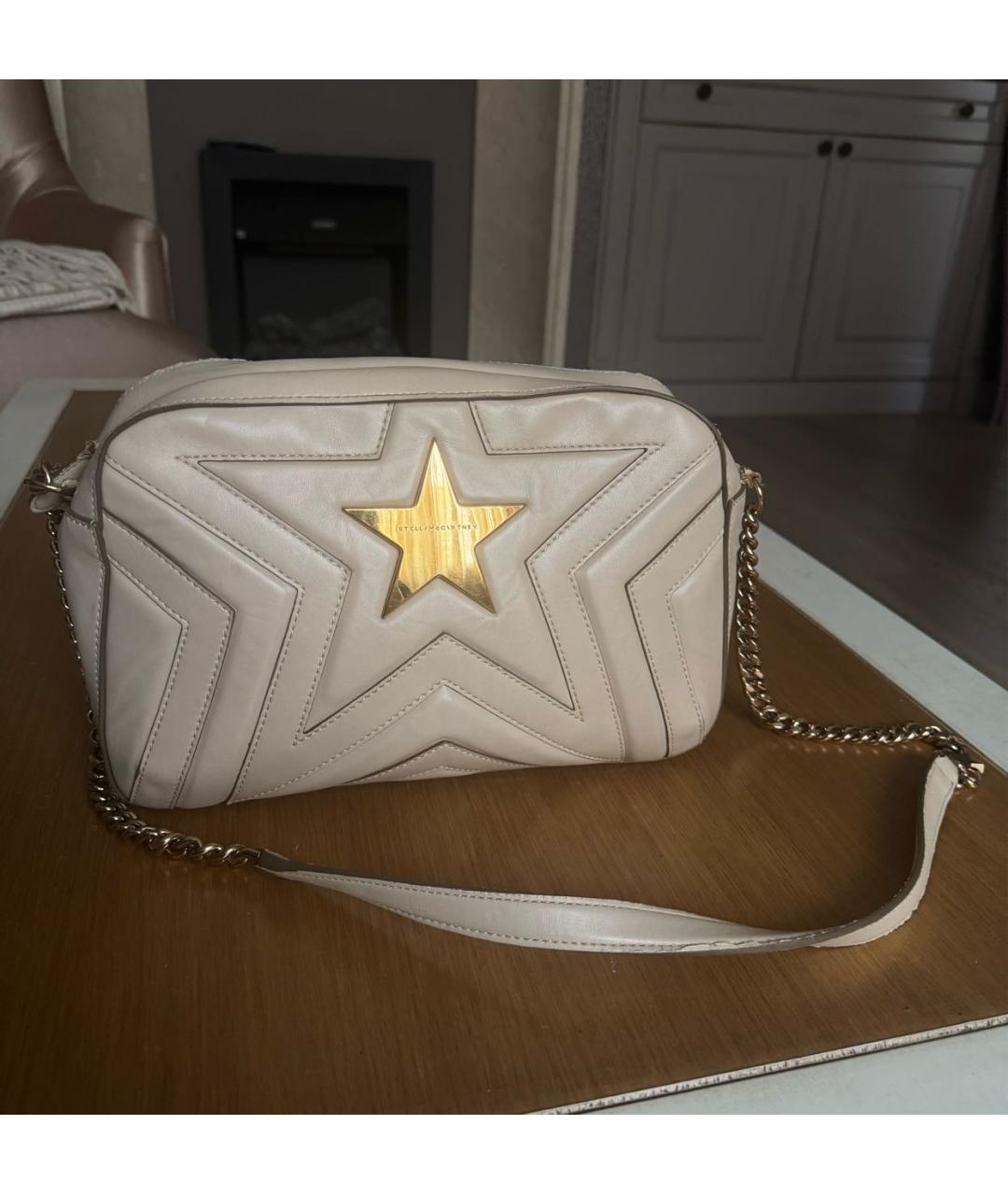 STELLA MCCARTNEY Бежевая сумка через плечо из искусственной кожи, фото 8