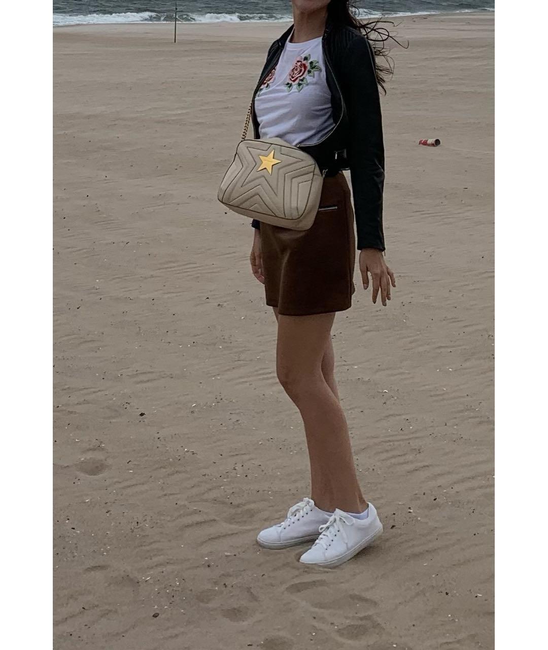 STELLA MCCARTNEY Бежевая сумка через плечо из искусственной кожи, фото 7