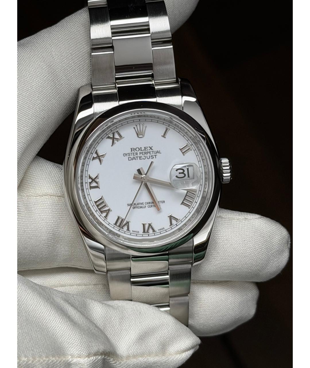 ROLEX Белые часы, фото 3