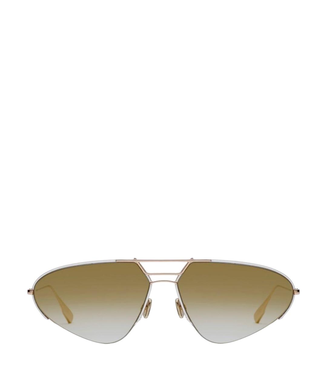 CHRISTIAN DIOR Золотые металлические солнцезащитные очки, фото 1