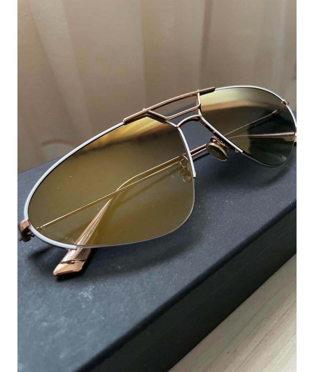 CHRISTIAN DIOR Золотые металлические солнцезащитные очки, фото 3