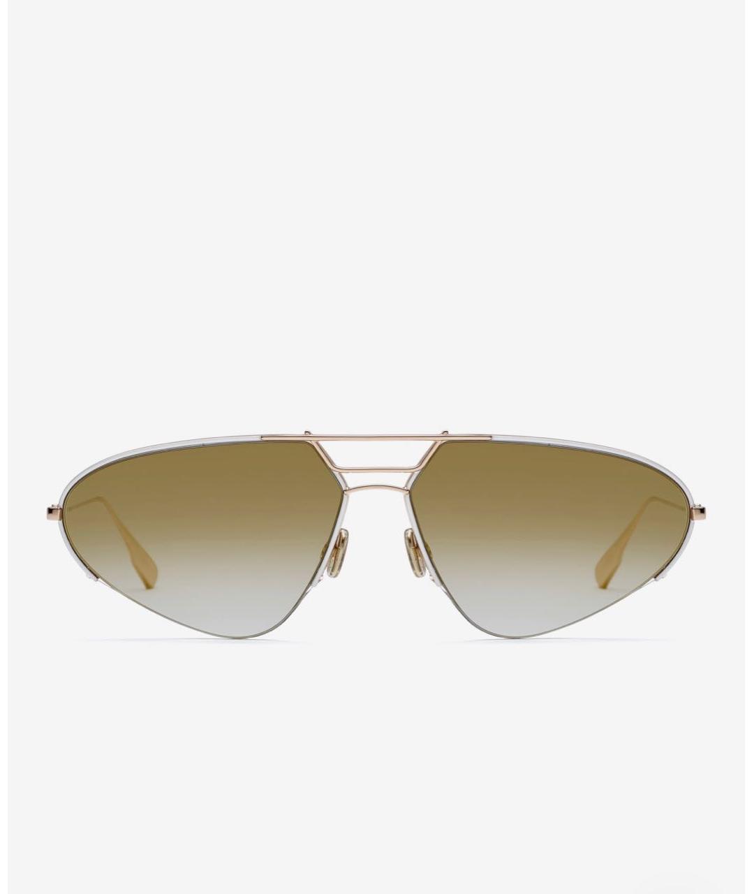 CHRISTIAN DIOR Золотые металлические солнцезащитные очки, фото 8