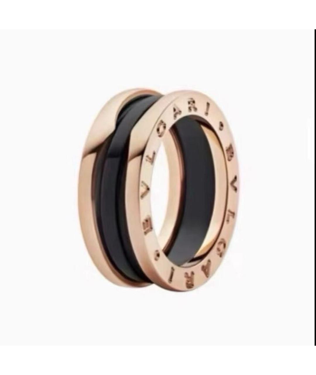 BVLGARI Черное кольцо из розового золота, фото 6