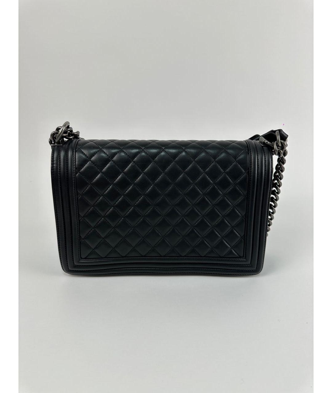 CHANEL Черная кожаная сумка через плечо, фото 3