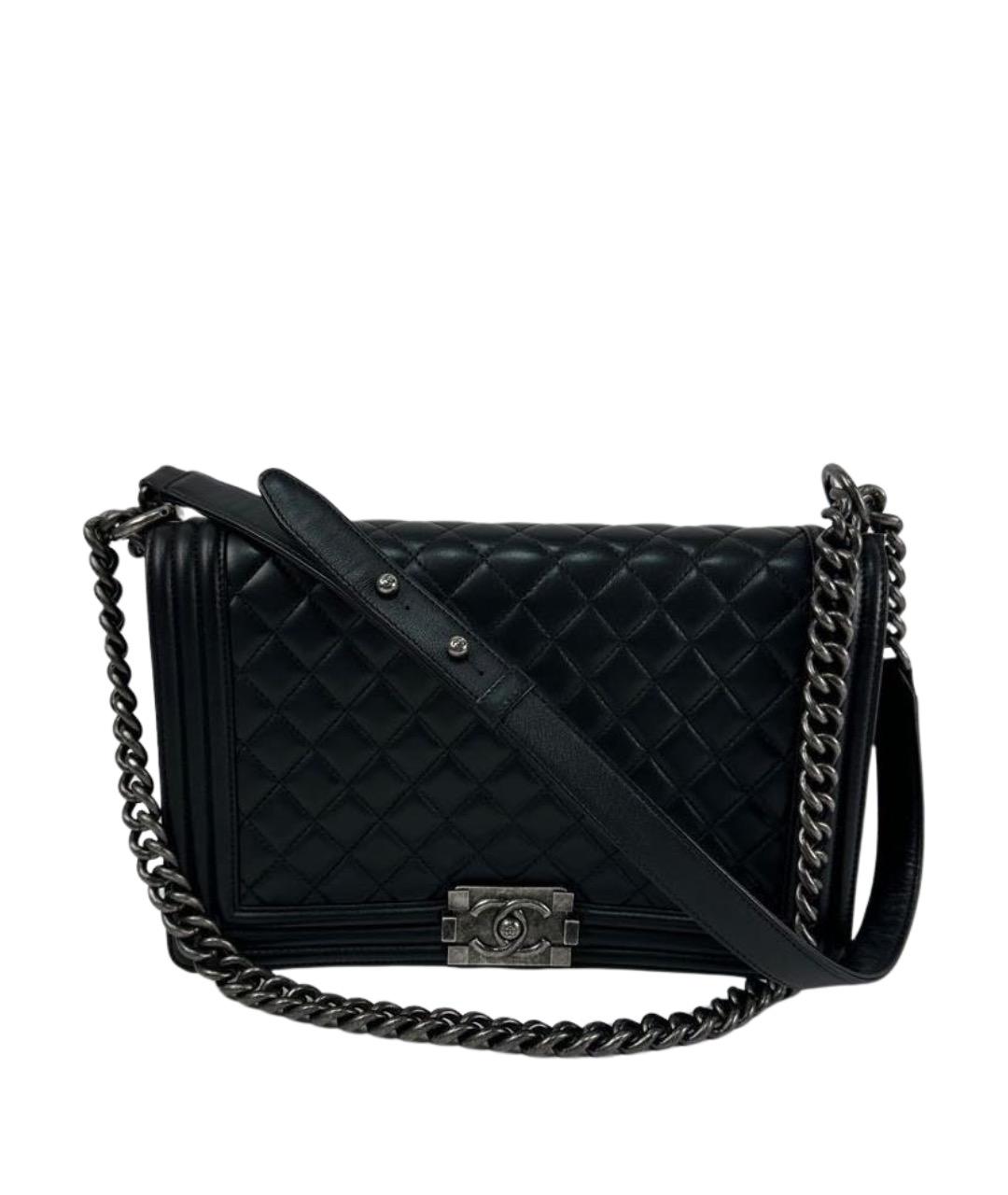 CHANEL Черная кожаная сумка через плечо, фото 1
