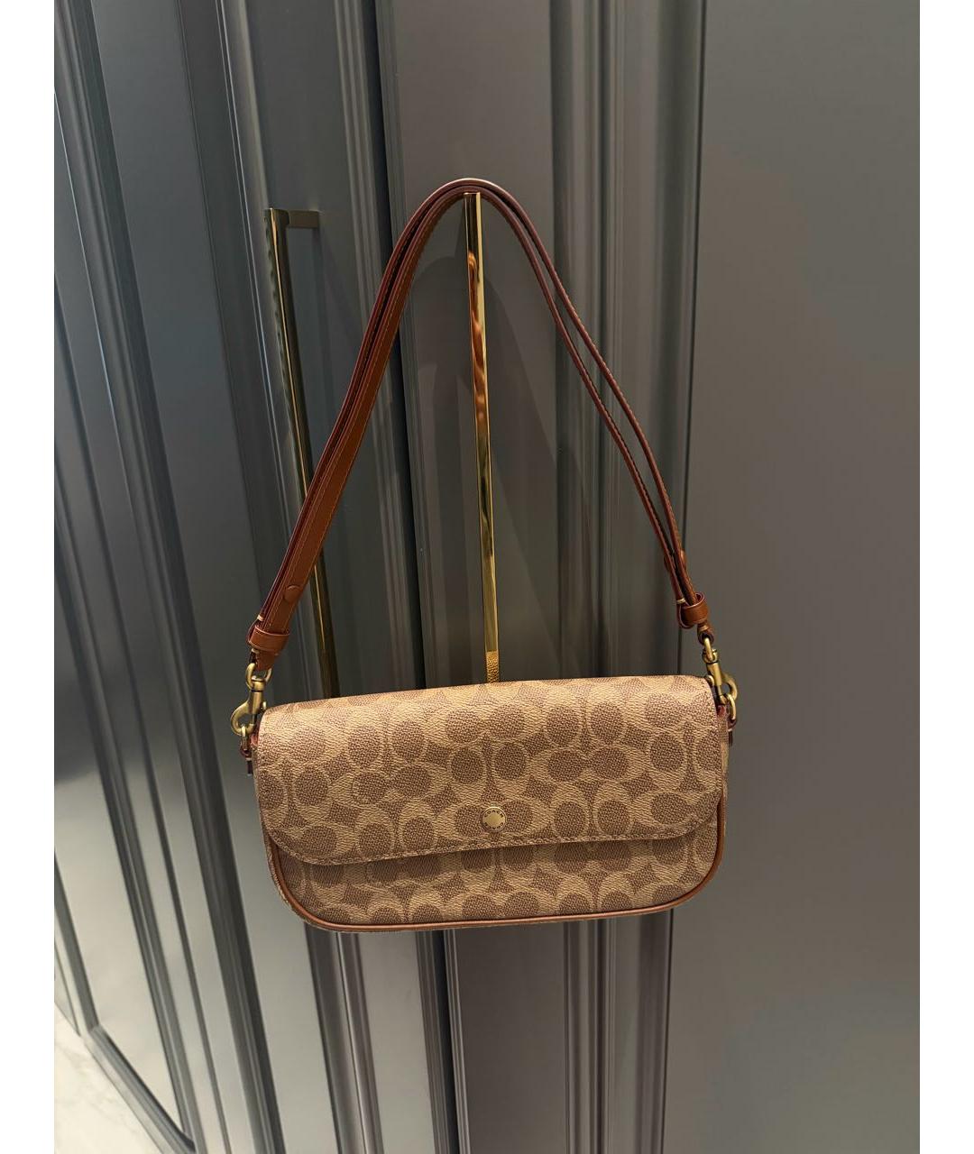 COACH Бежевая сумка через плечо, фото 9