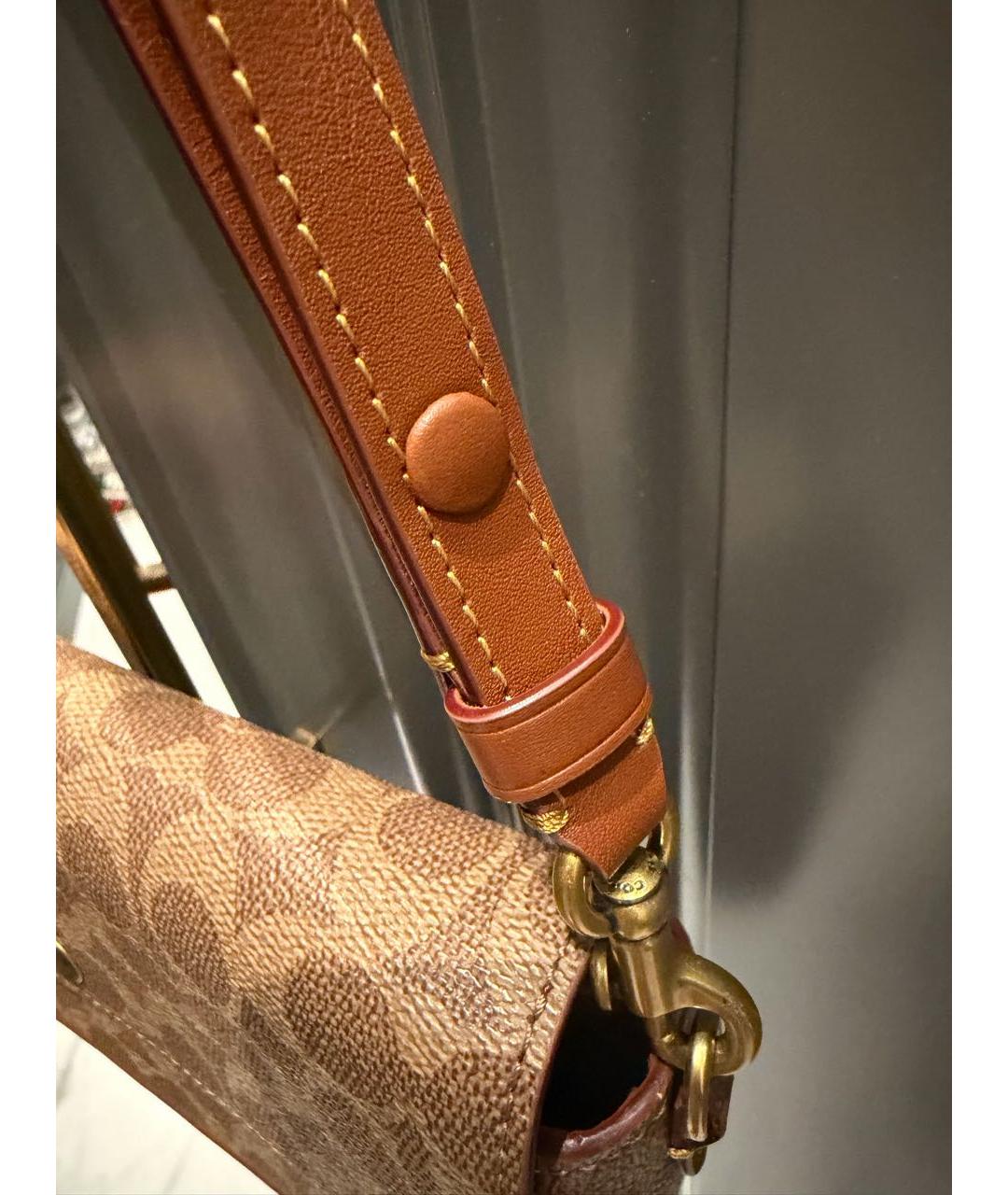 COACH Бежевая сумка через плечо, фото 3