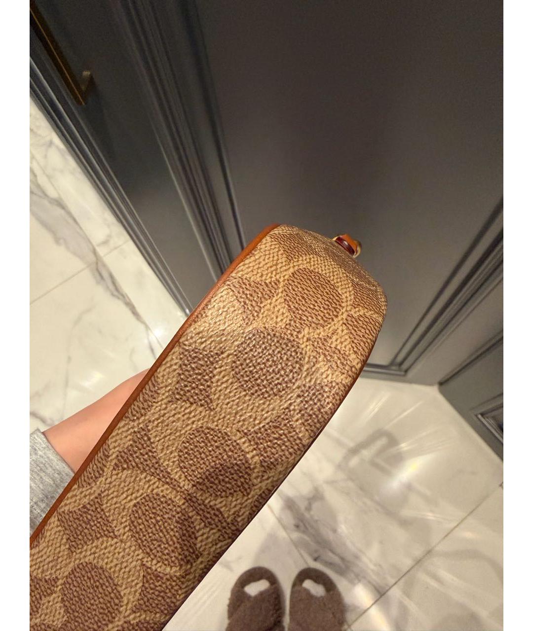 COACH Бежевая сумка через плечо, фото 5