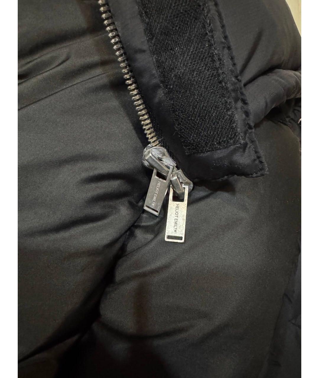 HELIOT EMIL Черный полиэстеровый пуховик, фото 4
