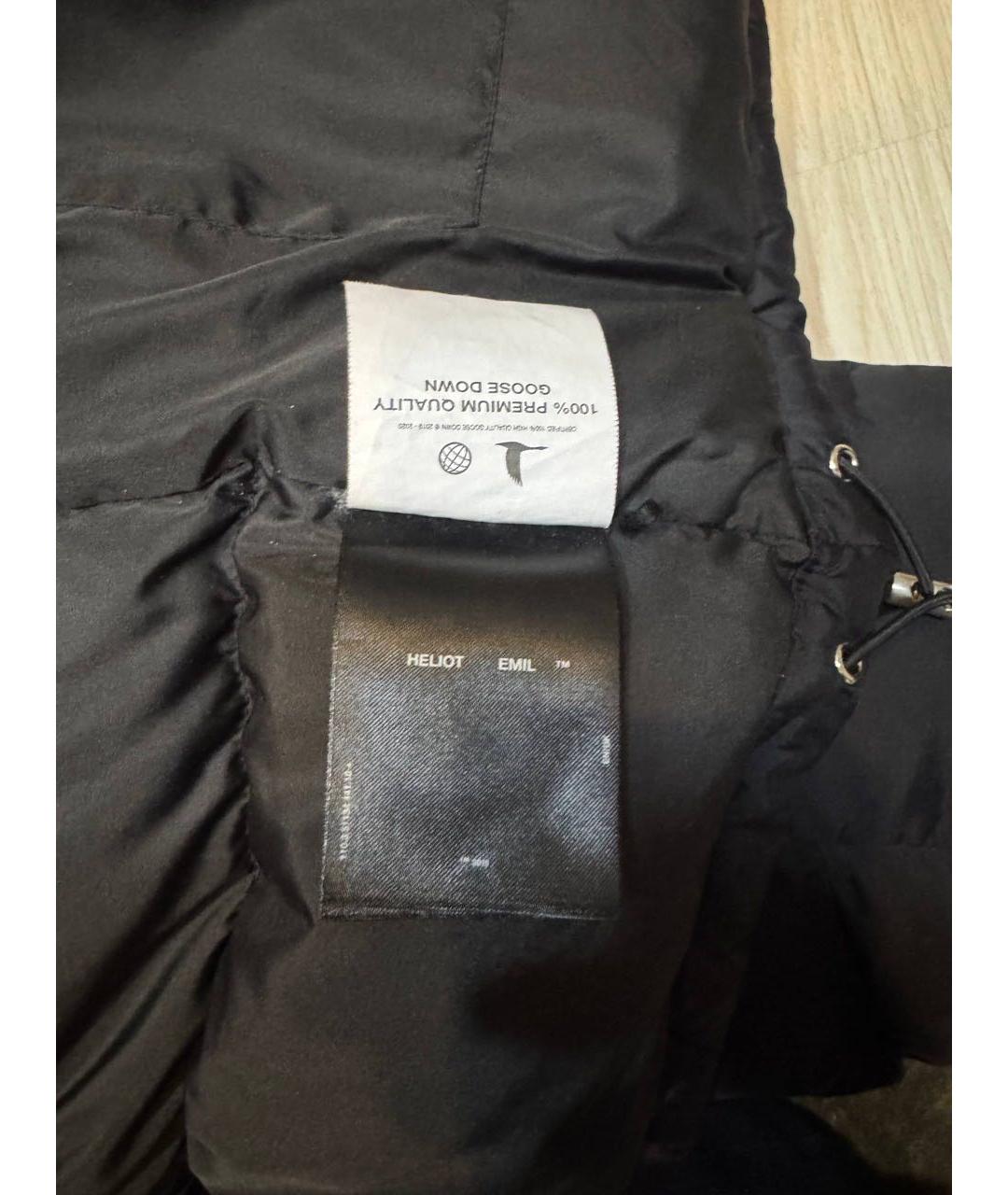 HELIOT EMIL Черный полиэстеровый пуховик, фото 5