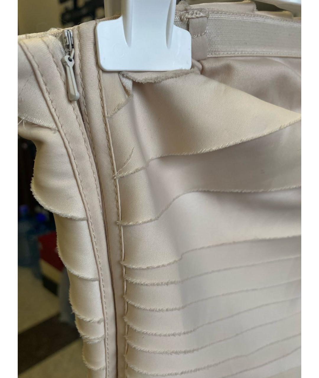 BLUGIRL Бежевое коктейльное платье, фото 3