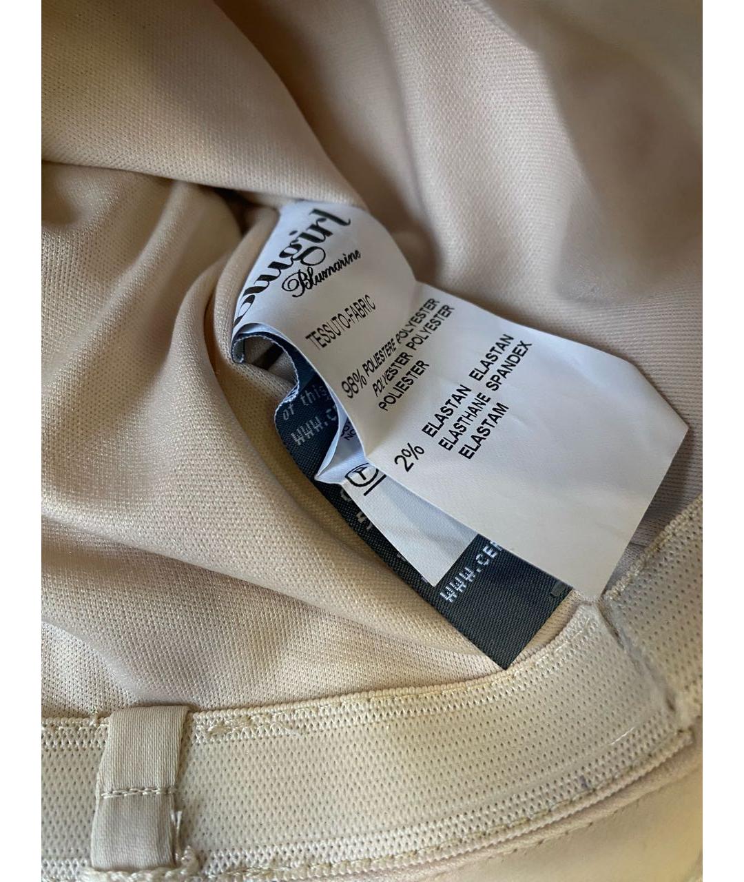 BLUGIRL Бежевое коктейльное платье, фото 5