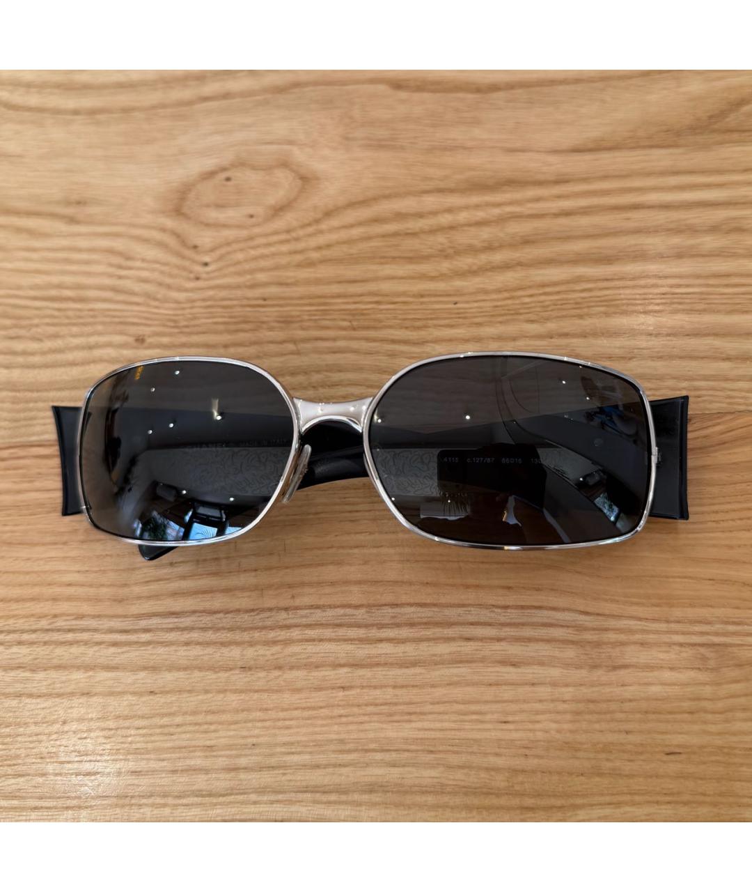 CHANEL Черные пластиковые солнцезащитные очки, фото 6