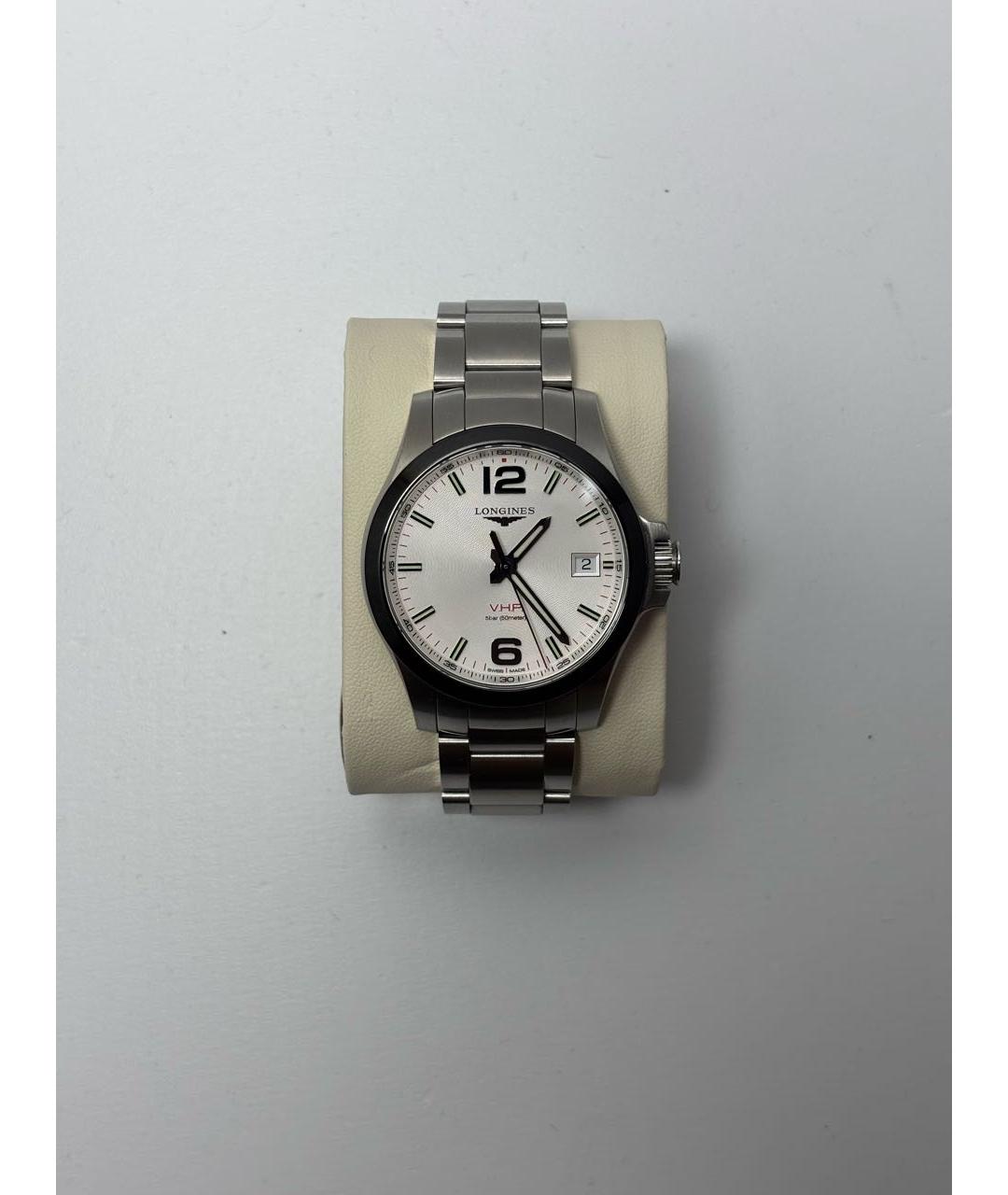 LONGINES Серые стальные часы, фото 5